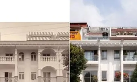 Gộp hai căn nhà phố thành một mặt tiền