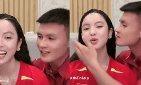 Quang Hải vừa về nhà sau chức vô địch đã vội hôn vợ tới tấp vì 1 lý do, Chu Thanh Huyền tiết lộ muốn sinh cho chồng cả một “đội bóng”