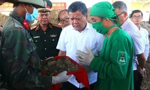 36 hài cốt liệt sĩ được tìm thấy ở khu vực nhà lao Thành Diên Khánh