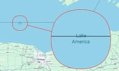 Google Maps đổi tên hồ Ontario thành 'hồ Mỹ'