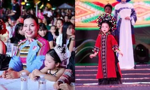 Mẫu nhí Tường Vy làm vedette cho bộ sưu tập "Sắc màu Di sản" ở Sơn La