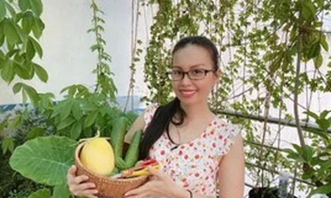 Khu vườn trong biệt thự 400m2 của Cẩm Ly
