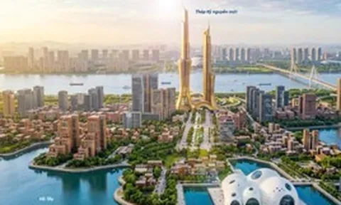 Hé lộ phối cảnh 'siêu' Tháp Kỷ nguyên 109 tầng dự kiến xây bên sông Hồng