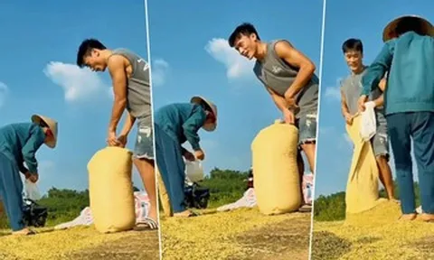 Bùi Tiến Dũng: Tối qua 'gánh team', chiều nay gánh lúa cùng bố mẹ