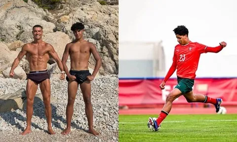 Con trai Ronaldo 16 tuổi cao 1m90, đã ghi hơn 100 bàn thắng