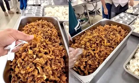 Phụ huynh kiểm tra đột xuất thấy cơm bán trú 'toàn tóp mỡ', nhà trường nói gì?