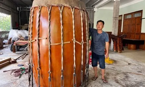 Làng trống hơn 200 năm tuổi ở Đà Nẵng làm trống khổng lồ, có chiếc giá gần nửa tỷ đồng