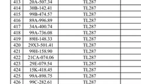Công an đề nghị 680 chủ phương tiện vi phạm có biển số sau khẩn trương nộp phạt nguội theo Nghị định 168