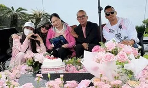 Chồng Từ Hy Viên lặng lẽ đến viếng mộ vợ, ngoại hình gây chú ý