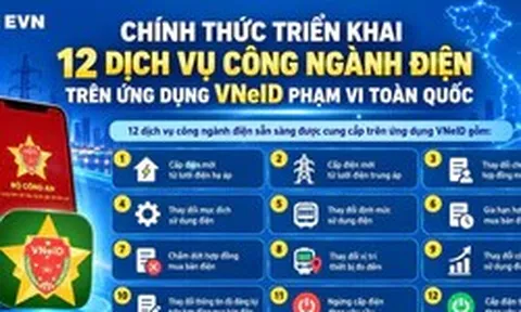 EVN triển khai 12 dịch vụ công trên ứng dụng VNeID
