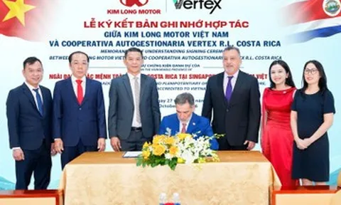 Kim Long Motor ký MOU với đối tác Costa Rica, mở rộng thị trường sang Trung Mỹ